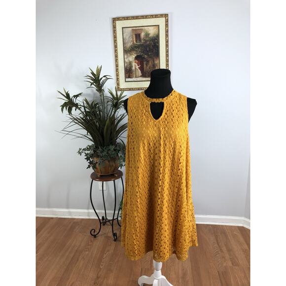 G Collection Dresses & Skirts - G Collection Eyelet Dress 1X Sleeveless Boho Vacation Clueless Preppy Pullover